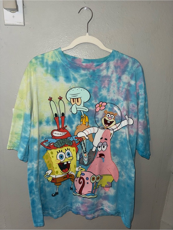 Nickelodeon Tops - Tie-Dye SpongeBob Character Graphic Tee